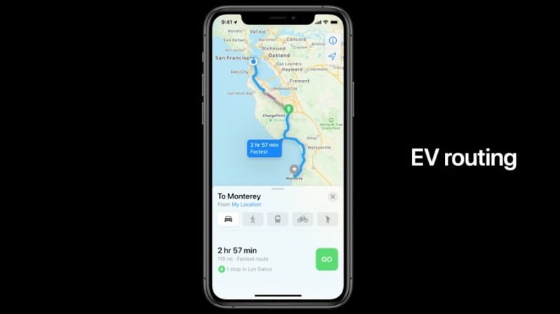 Apple maps ev routing