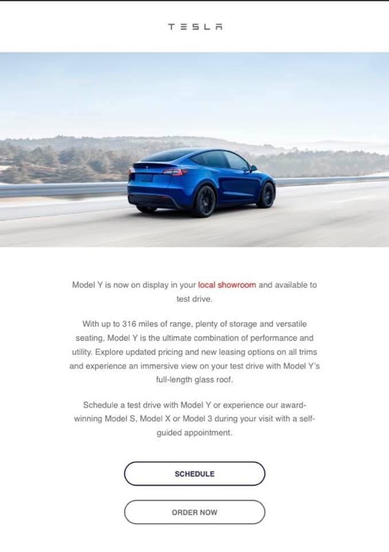 Tesla model y test drive canada