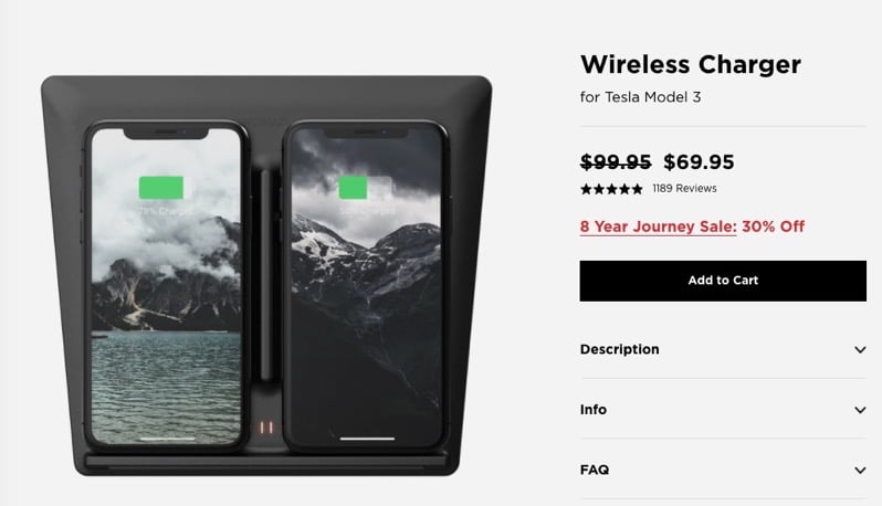 Nomad tesla wireless charger