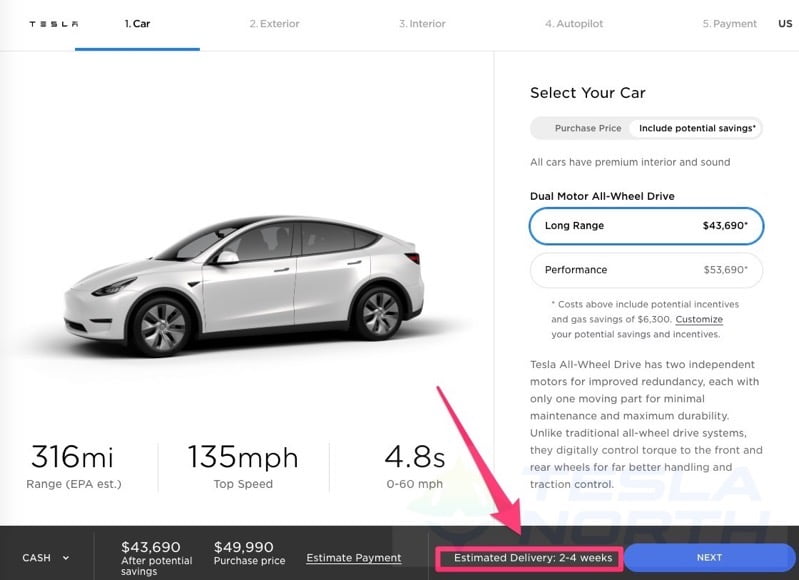 Tesla Model Y Delivery Times Now 24 Weeks in the USA and Canada