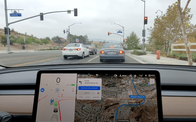 Tesla full self driving test california