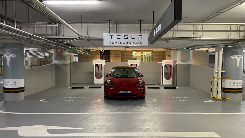 Tesla v3 supercharger singapore