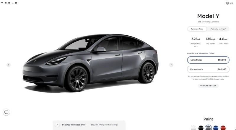 Model y sold out usa canada