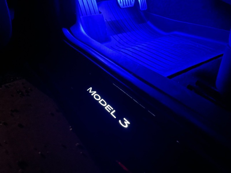 Model 3 illuminated door sills