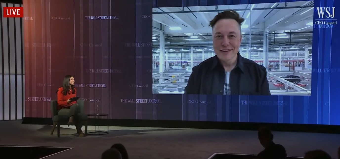 Replay: Watch Elon Musk Speak at 2021 WSJ CEO Council Summit [VIDEO] -  TeslaNorth.com