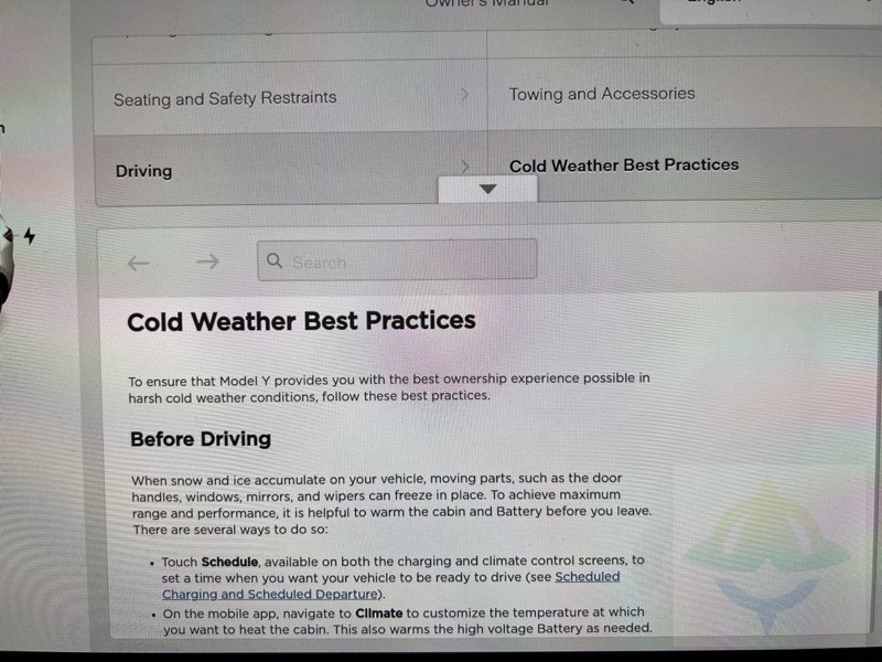 Tesla cold weather practices 2