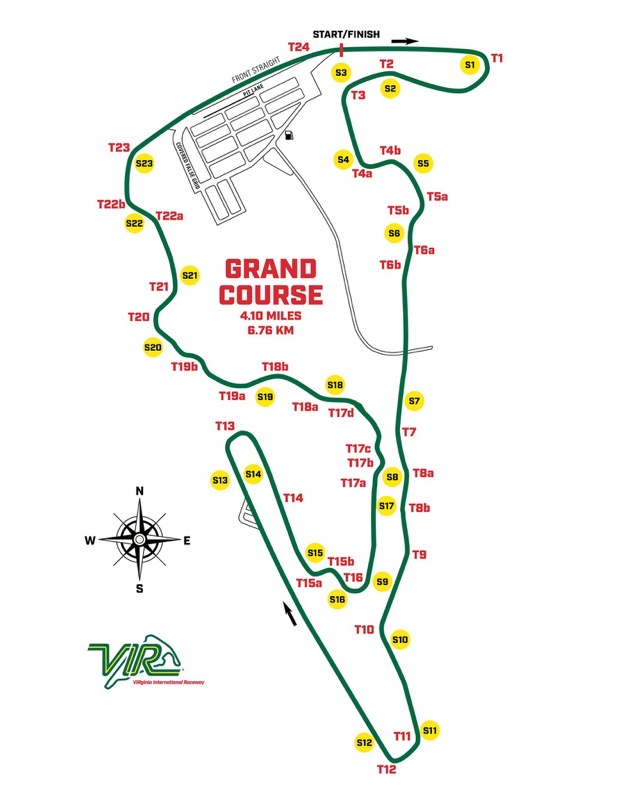 Virginia international raceway grand course