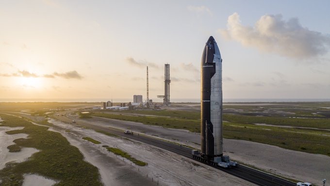 SpaceX Transports Starship to Starbase Pad Ahead of First Orbital Flight - TeslaNorth.com