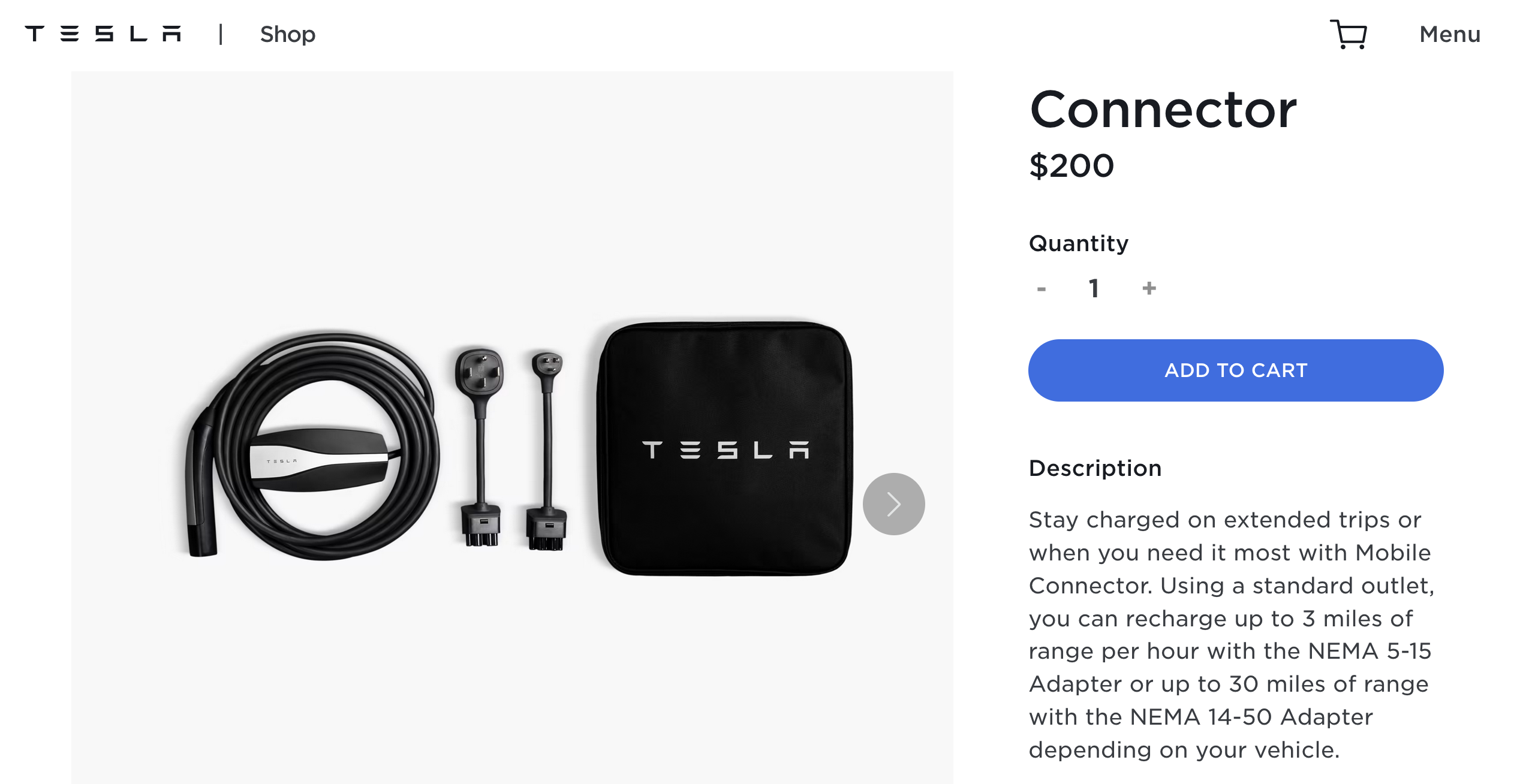 Tesla Mobile Connector with NEMA Adapters Back in Stock - TeslaNorth.com