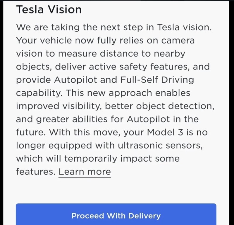 Tesla vision notice app