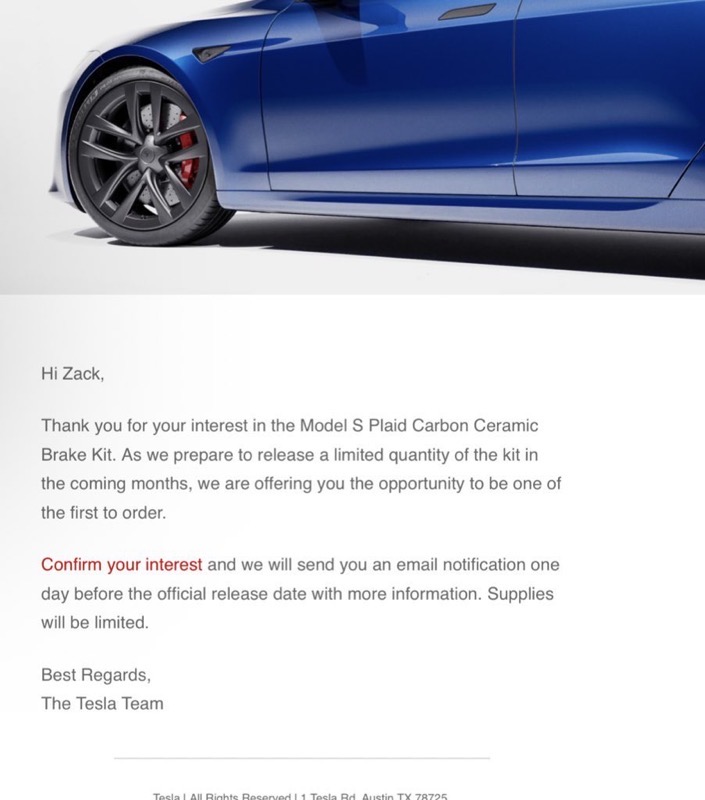 Model s carbon ceramic brakes email