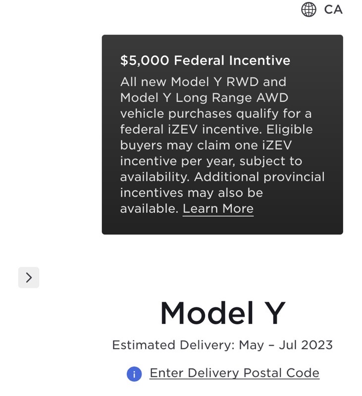Tesla Model Y In Canada Now Gets Federal And Provincial Rebates 