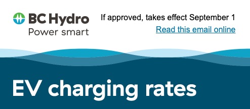 bc hydro ev charging rates