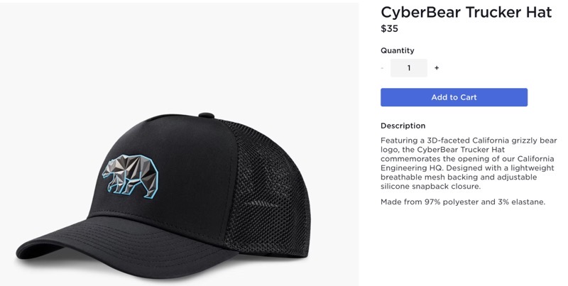 cyberbear trucker hat