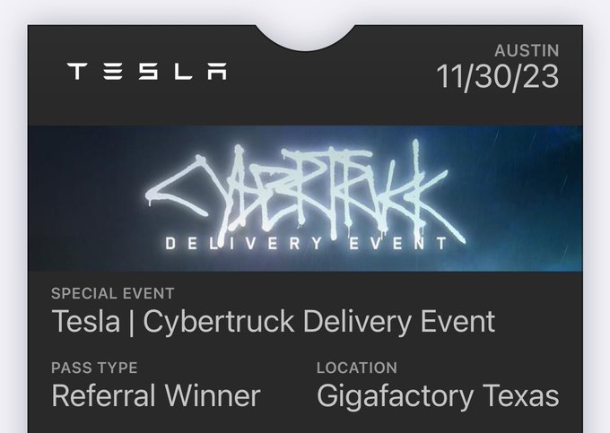 Cybertruck delivery event tickets
