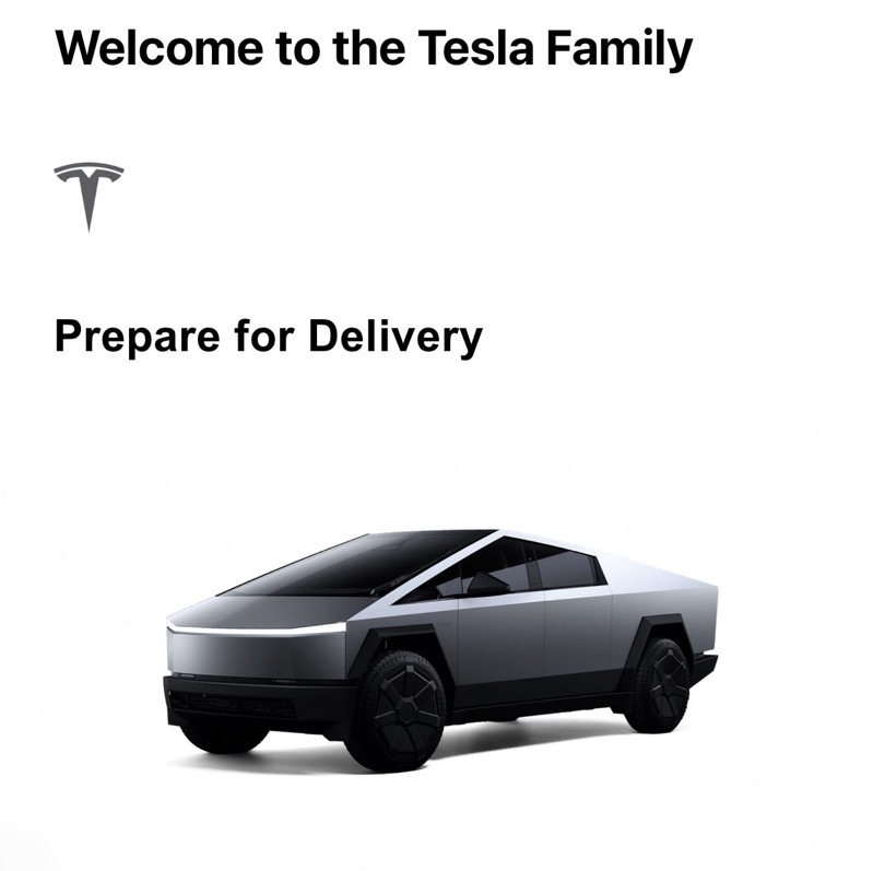Tesla cybertruck prepare delivery