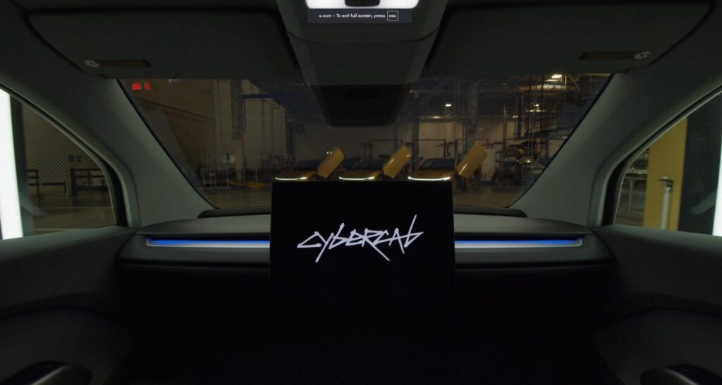 Watch: First Video of Tesla Cybercab Navigating Giga Texas Production ...