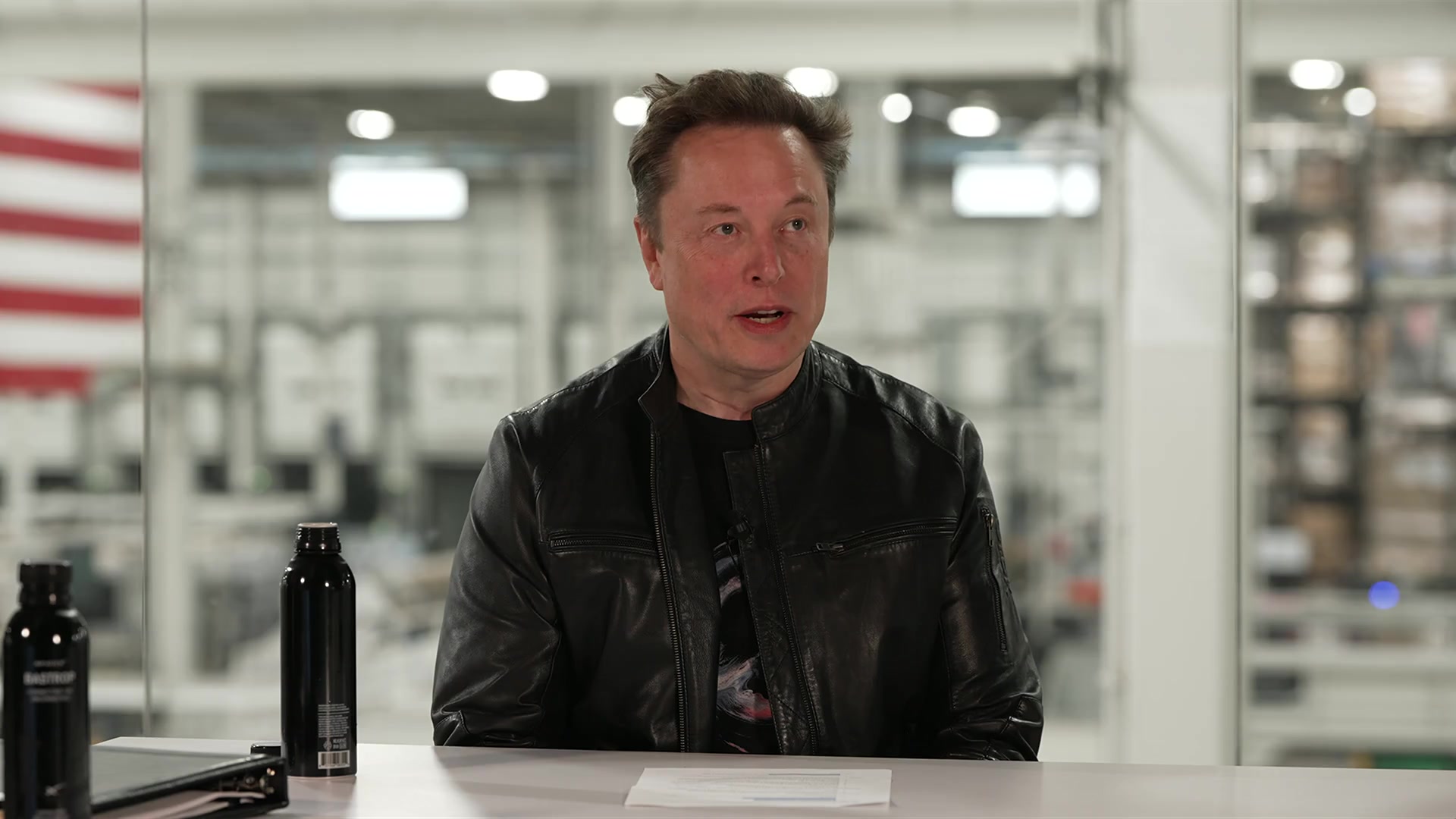 Elon Musk answering a question about a Tesla and SpaceX merger on SpaceX's Q3 2026 earnings webcast